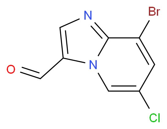 8-Bromo-6-chloroimidazo[1,2-a]pyridine-3-carbaldehyde_分子结构_CAS_1093092-63-7)