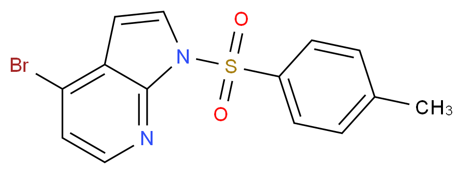 4-Bromo-1-(p-tolylsulfonyl)pyrrolo[2,3-b]pyridine_分子结构_CAS_348640-07-3)