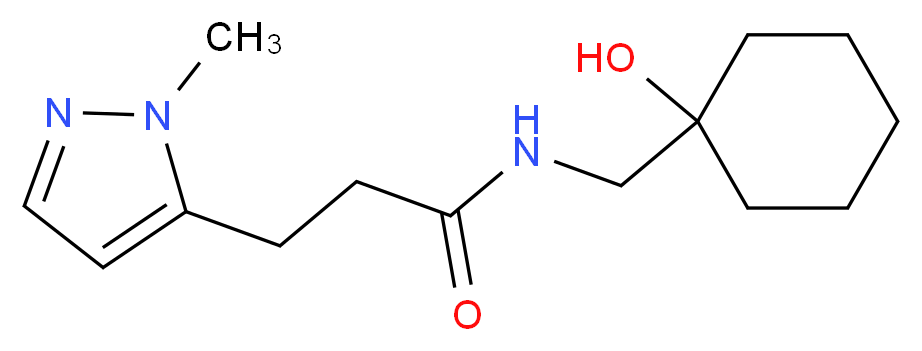 N-[(1-hydroxycyclohexyl)methyl]-3-(1-methyl-1H-pyrazol-5-yl)propanamide_分子结构_CAS_)