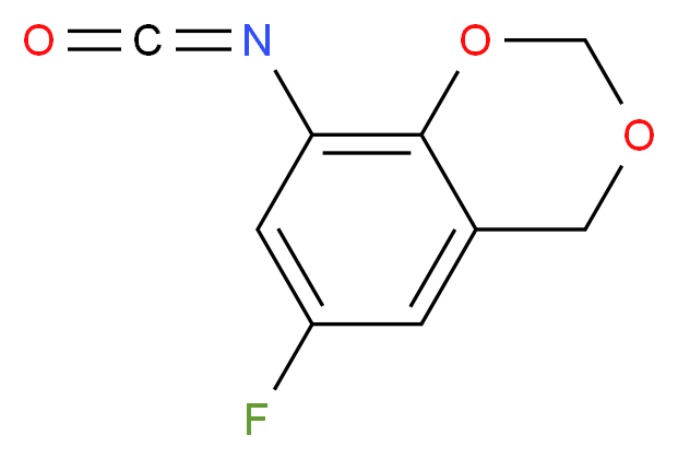 6-Fluoro-8-isocyanato-4H-benzo[1,3]dioxine_分子结构_CAS_321309-30-2)