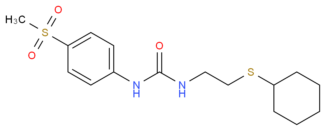 N-[2-(cyclohexylthio)ethyl]-N'-[4-(methylsulfonyl)phenyl]urea_分子结构_CAS_)