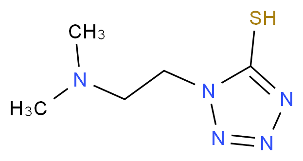 1-(2-二甲基氨基乙基)-1H-5-巯基-四氮唑_分子结构_CAS_61607-68-9)