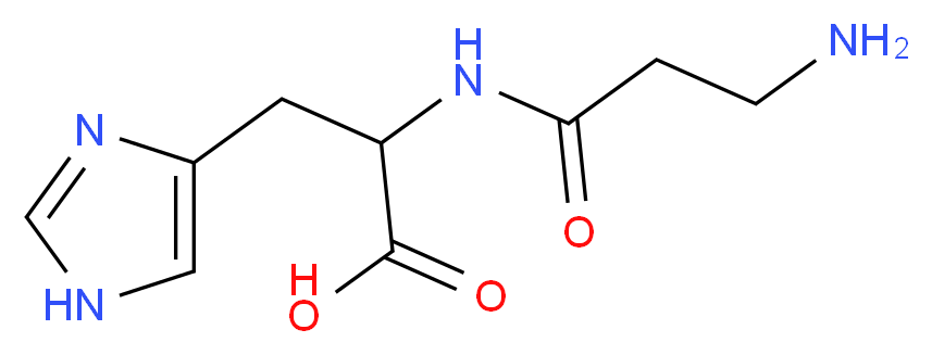 2-(3-aminopropanamido)-3-(1H-imidazol-4-yl)propanoic acid_分子结构_CAS_305-84-0