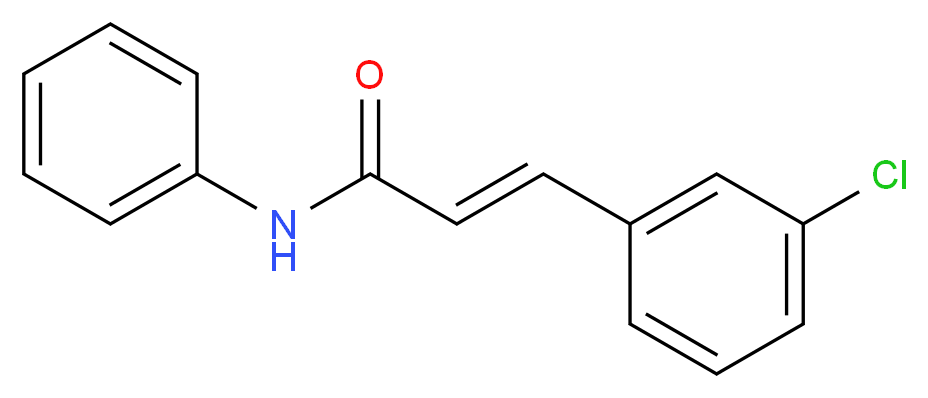 (2E)-3-(3-chlorophenyl)-N-phenylprop-2-enamide_分子结构_CAS_14621-01-3