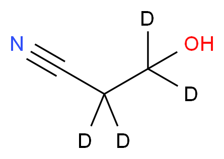 3-hydroxy(<sup>2</sup>H<sub>4</sub>)propanenitrile_分子结构_CAS_122775-18-2