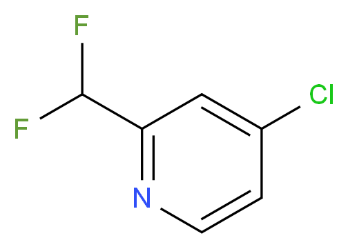 4-chloro-2-(difluoromethyl)pyridine_分子结构_CAS_1193104-11-8