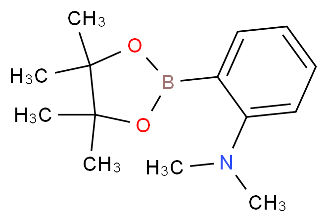 N,N-dimethyl-2-(tetramethyl-1,3,2-dioxaborolan-2-yl)aniline_分子结构_CAS_832114-08-6