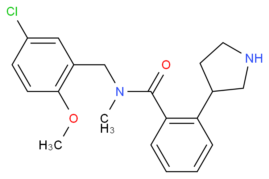 N-(5-chloro-2-methoxybenzyl)-N-methyl-2-(3-pyrrolidinyl)benzamide_分子结构_CAS_)