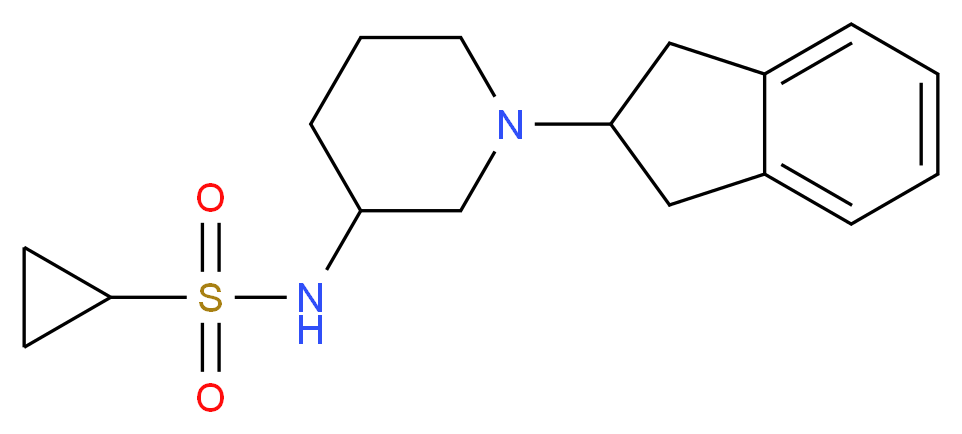 N-[1-(2,3-dihydro-1H-inden-2-yl)-3-piperidinyl]cyclopropanesulfonamide_分子结构_CAS_)