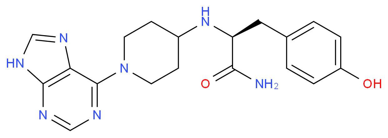 N-[1-(9H-purin-6-yl)piperidin-4-yl]-L-tyrosinamide_分子结构_CAS_)