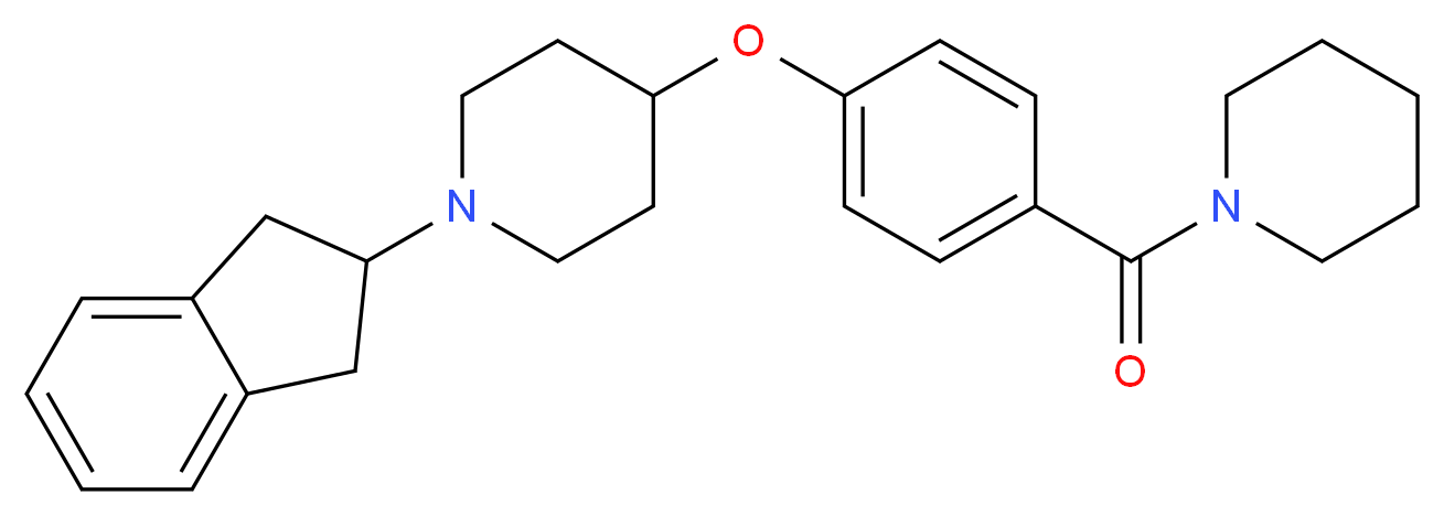 1-(2,3-dihydro-1H-inden-2-yl)-4-[4-(1-piperidinylcarbonyl)phenoxy]piperidine_分子结构_CAS_)
