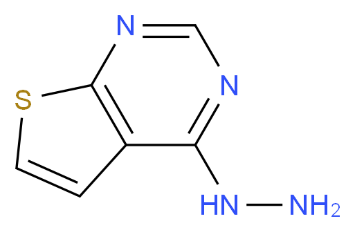 thieno[2,3-d]pyrimidin-4-ylhydrazine_分子结构_CAS_14080-58-1