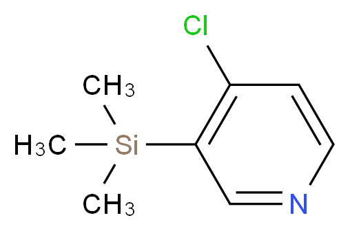 4-chloro-3-(trimethylsilyl)pyridine_分子结构_CAS_77332-85-5