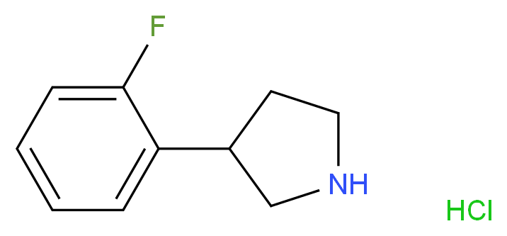 3-(2-Fluorophenyl)pyrrolidine hydrochloride_分子结构_CAS_)