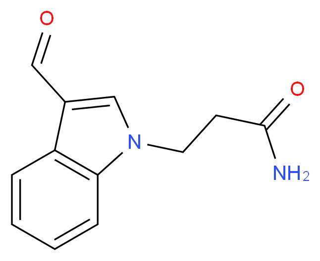 3-(3-formyl-1H-indol-1-yl)propanamide_分子结构_CAS_61922-01-8)