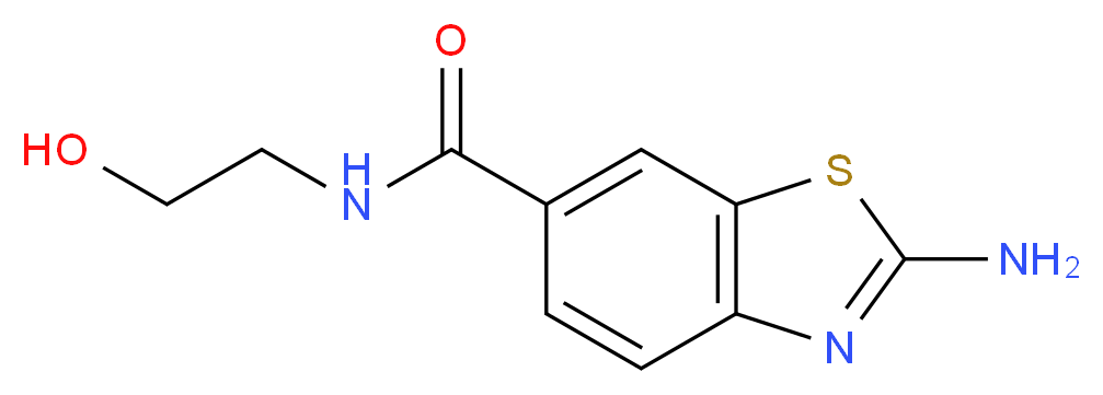 2-amino-N-(2-hydroxyethyl)-1,3-benzothiazole-6-carboxamide_分子结构_CAS_313504-87-9