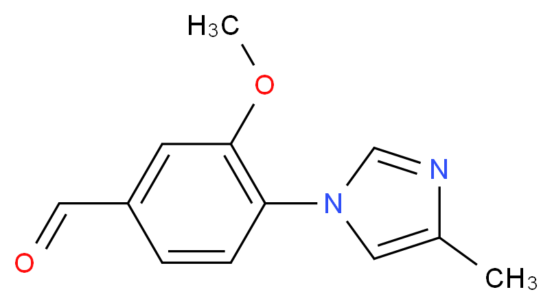 3-Methoxy-4-(4-methyl-1H-imidazol-1-yl)benzaldehyde_分子结构_CAS_870837-18-6)