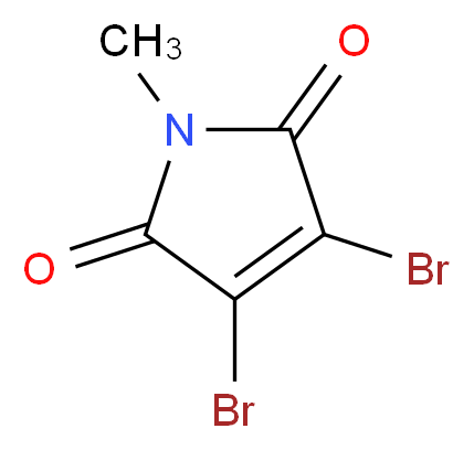 3,4-dibromo-1-methyl-2,5-dihydro-1H-pyrrole-2,5-dione_分子结构_CAS_3005-27-4