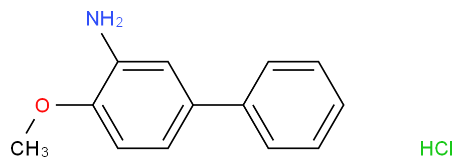 5-苯基邻茴香胺 盐酸盐_分子结构_CAS_197147-24-3)