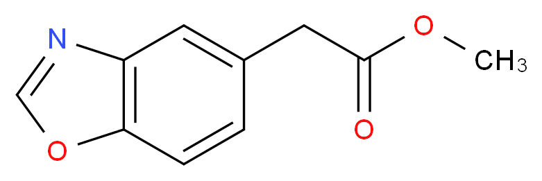 Methyl 2-(1,3-benzoxazol-5-yl)acetate_分子结构_CAS_)