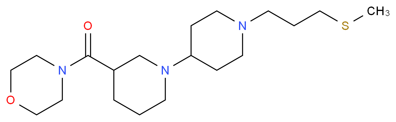 1'-[3-(methylthio)propyl]-3-(morpholin-4-ylcarbonyl)-1,4'-bipiperidine_分子结构_CAS_)