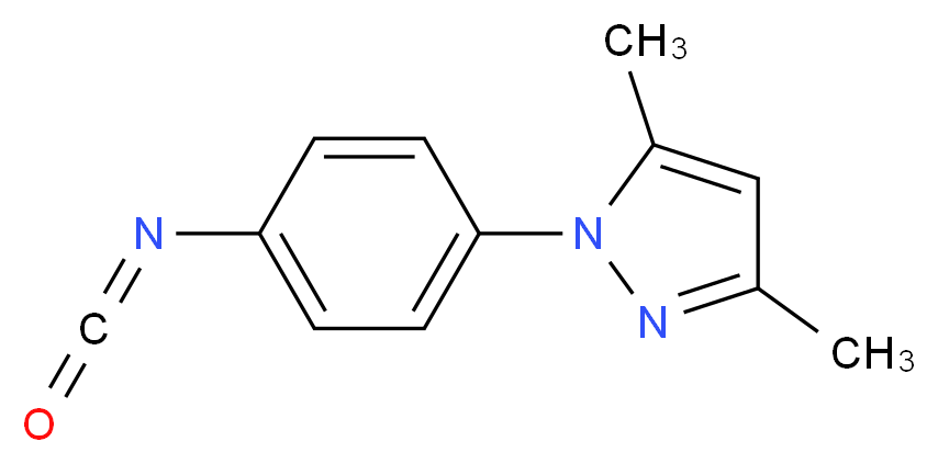 3,5-Dimethyl-1-(4-isocyanatophenyl)-1H-pyrazole 97%_分子结构_CAS_937796-04-8)