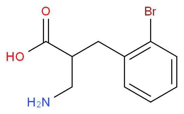 2-AMINOMETHYL-3-(2-BROMO-PHENYL)-PROPIONIC ACID_分子结构_CAS_910443-85-5)