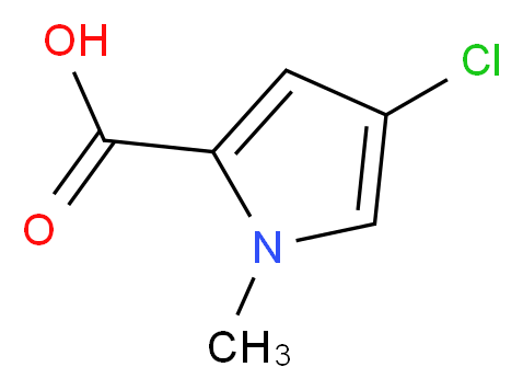 4-chloro-1-methyl-1H-pyrrole-2-carboxylic acid_分子结构_CAS_877964-38-0