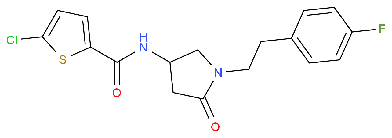 5-chloro-N-{1-[2-(4-fluorophenyl)ethyl]-5-oxo-3-pyrrolidinyl}-2-thiophenecarboxamide_分子结构_CAS_)
