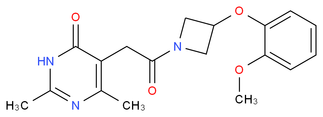 5-{2-[3-(2-methoxyphenoxy)azetidin-1-yl]-2-oxoethyl}-2,6-dimethylpyrimidin-4(3H)-one_分子结构_CAS_)