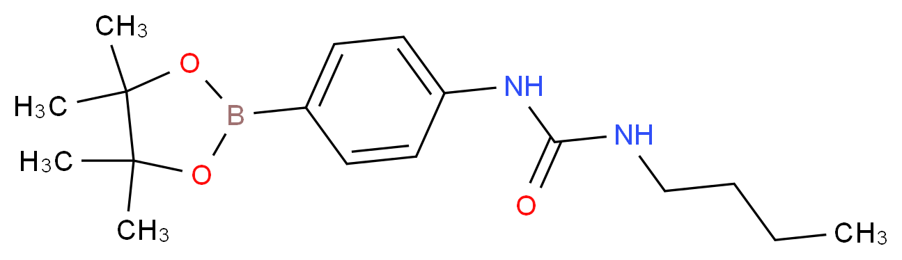 3-butyl-1-[4-(tetramethyl-1,3,2-dioxaborolan-2-yl)phenyl]urea_分子结构_CAS_850567-59-8