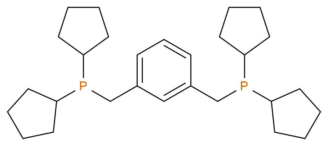 dicyclopentyl({3-[(dicyclopentylphosphanyl)methyl]phenyl}methyl)phosphane_分子结构_CAS_255874-48-7