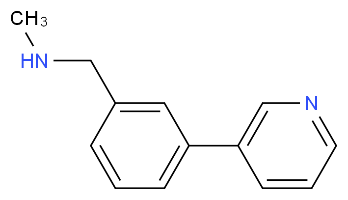 methyl({[3-(pyridin-3-yl)phenyl]methyl})amine_分子结构_CAS_852180-72-4