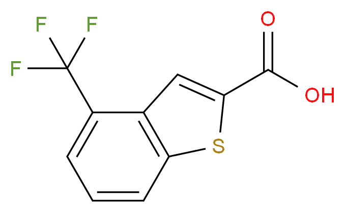 4-(Trifluoromethyl)-1-benzothiophene-2-carboxylic acid_分子结构_CAS_)