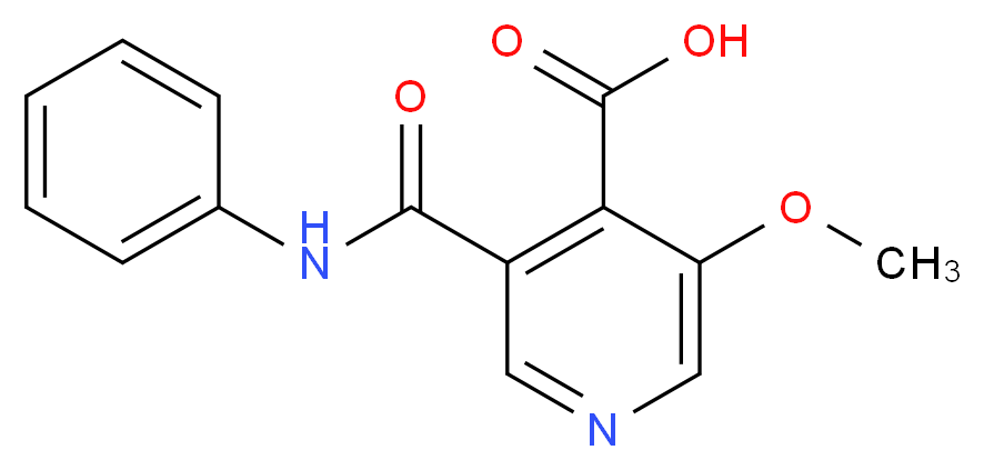 3-Methoxy-5-(phenylcarbamoyl)isonicotinic acid_分子结构_CAS_1087659-19-5)