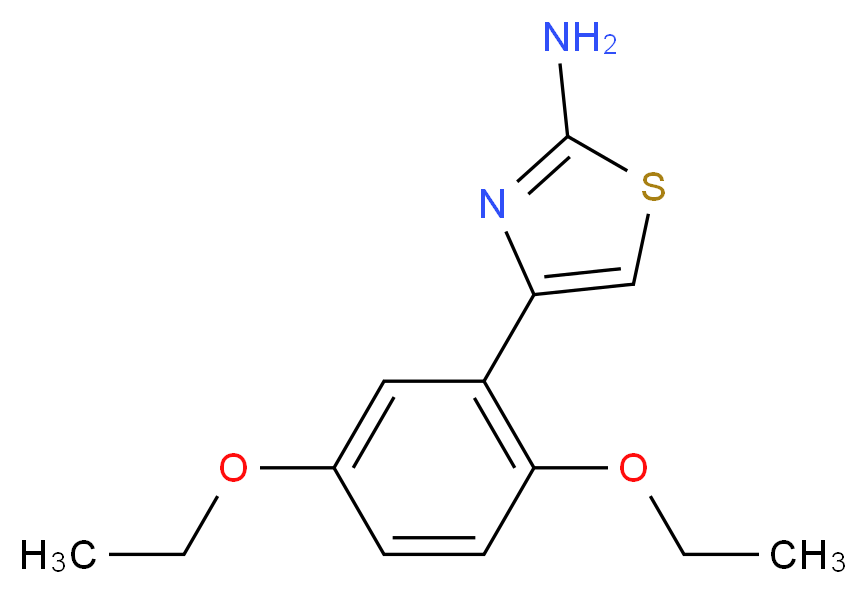 4-(2,5-diethoxyphenyl)-1,3-thiazol-2-amine_分子结构_CAS_112434-78-3