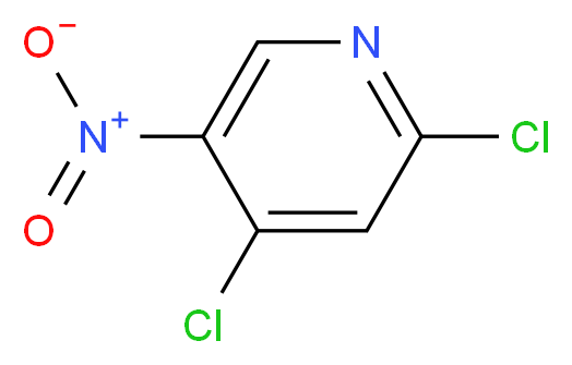 2,4-Dichloro-5-nitropyridine_分子结构_CAS_4487-56-3)