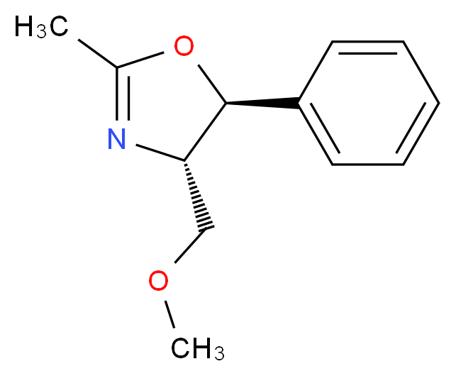 (4S,5S)-4-(methoxymethyl)-2-methyl-5-phenyl-4,5-dihydro-1,3-oxazole_分子结构_CAS_52075-14-6