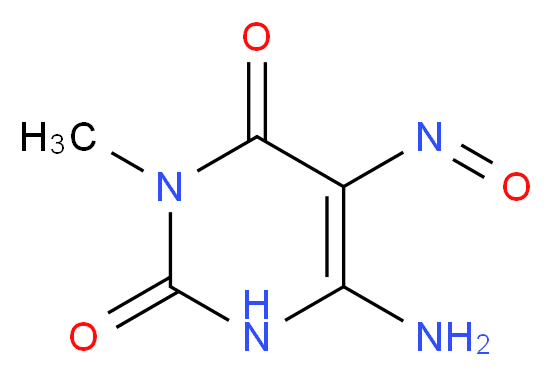 6-Amino-5-nitroso-3-methyluracil_分子结构_CAS_61033-04-3)