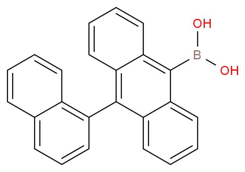 [10-(naphthalen-1-yl)anthracen-9-yl]boronic acid_分子结构_CAS_400607-46-7