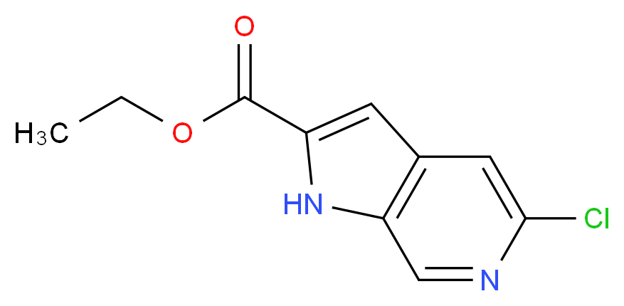 Ethyl 5-chloro-1H-pyrrolo[2,3-c]pyridine-2-carboxylate_分子结构_CAS_800401-67-6)