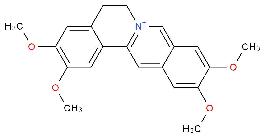 2,3,10,11-tetramethoxy-7,8-dihydro-6λ<sup>5</sup>-azatetraphen-6-ylium_分子结构_CAS_19716-66-6