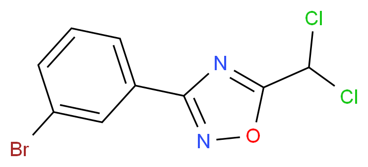 3-(3-Bromophenyl)-5-(dichloromethyl)-1,2,4-oxadiazole_分子结构_CAS_1150164-54-7)