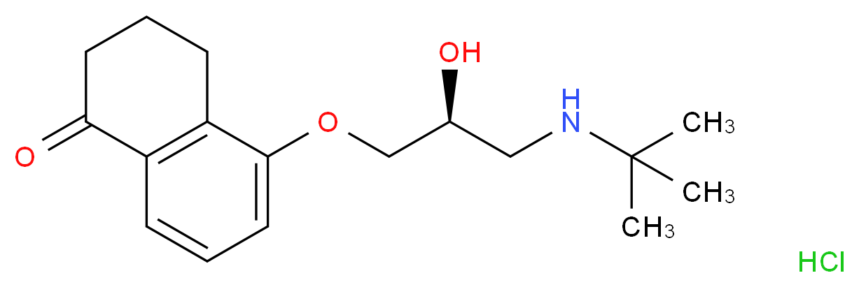 5-[(2S)-3-(tert-butylamino)-2-hydroxypropoxy]-1,2,3,4-tetrahydronaphthalen-1-one hydrochloride_分子结构_CAS_47141-42-4