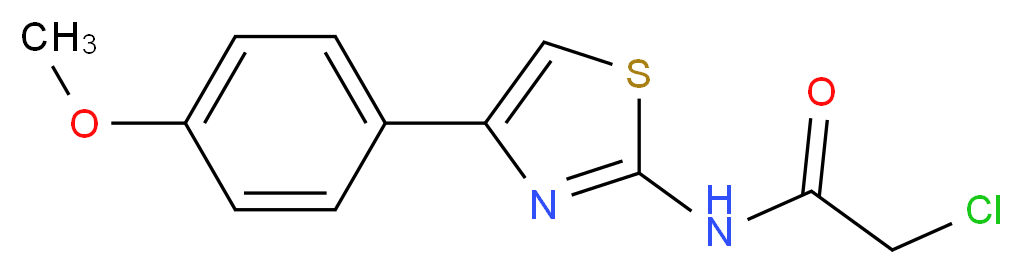 2-Chloro-N-[4-(4-methoxy-phenyl)-thiazol-2-yl]-acetamide_分子结构_CAS_6202-74-0)