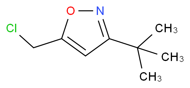 3-tert-butyl-5-(chloromethyl)-1,2-oxazole_分子结构_CAS_69602-60-4