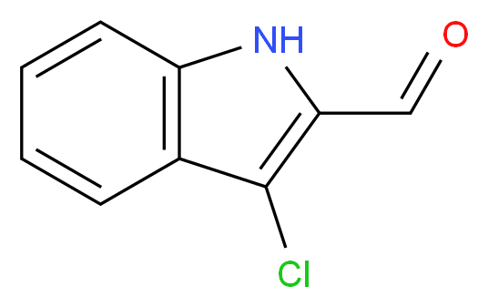 3-chloro-1H-indole-2-carbaldehyde_分子结构_CAS_110912-15-7