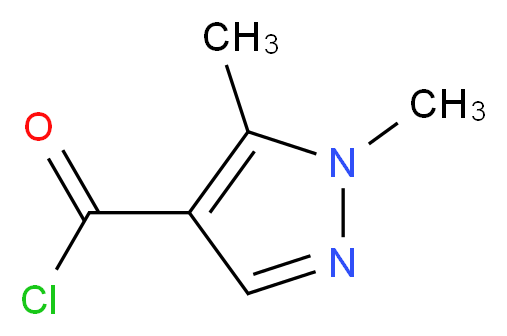 1,5-Dimethyl-1H-pyrazole-4-carbonyl chloride_分子结构_CAS_851973-08-5)