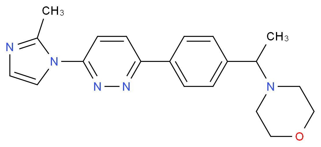 4-(1-{4-[6-(2-methyl-1H-imidazol-1-yl)pyridazin-3-yl]phenyl}ethyl)morpholine_分子结构_CAS_)