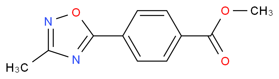 Methyl 4-(3-methyl-1,2,4-oxadiazol-5-yl)benzoate 97+%_分子结构_CAS_209912-44-7)